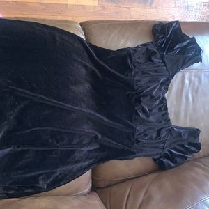 Velvet scoop neck mini dress